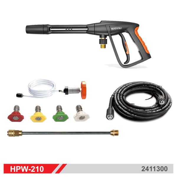 لوازم کارواش دینامی چرخ دار 210 بار 2800 وات محک HPW-210