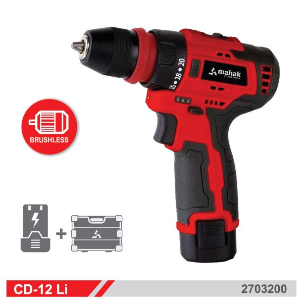 دریل پیچ گوشتی شارژی 12 ولت لیتیوم محک CD-12 Li